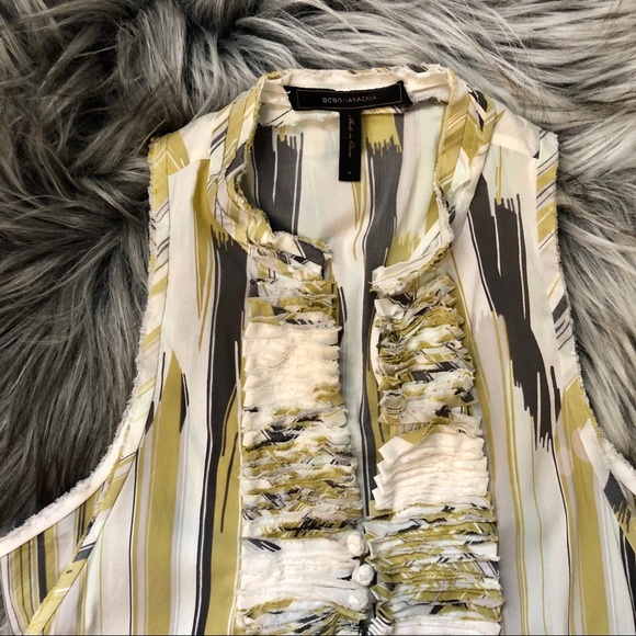 BCBGMAXAZRIA Layered Tank with Ruffles - Picture 3 of 6